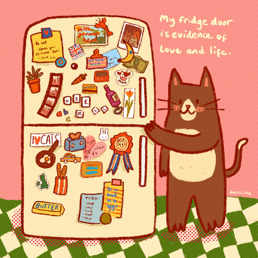 fridge cat print
